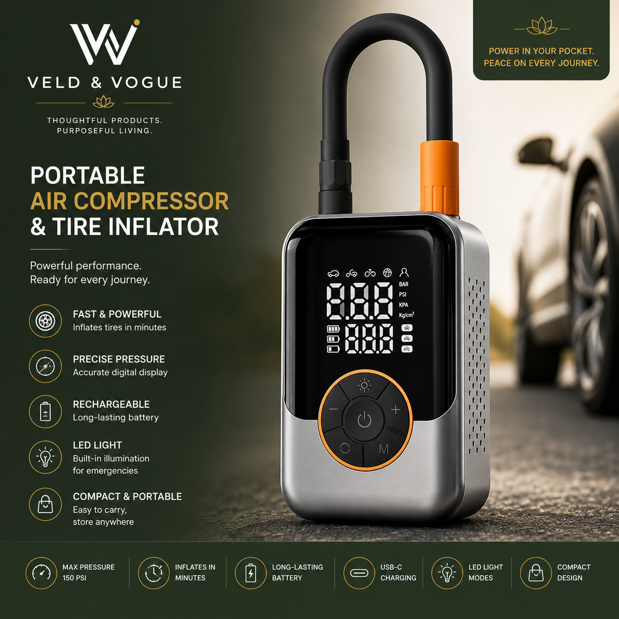 Mini Digital Tyre Inflator