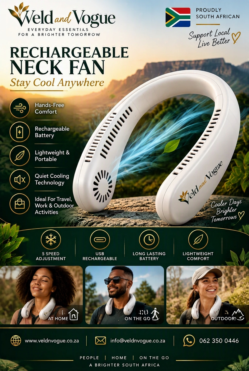 Corrected neck fan hero image with 5 speed adjustment badge